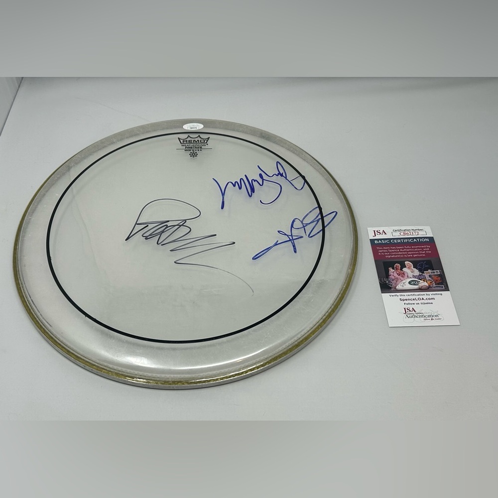 Train Band signed Drumhead JSA‎ COA